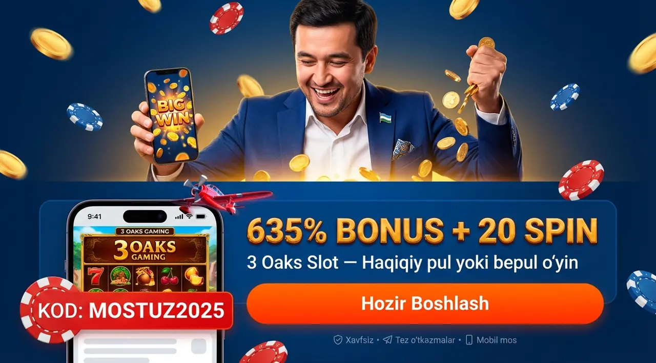 3 Oaks Slot O'zbekiston: Haqiqiy Pul va Bepul O'yin